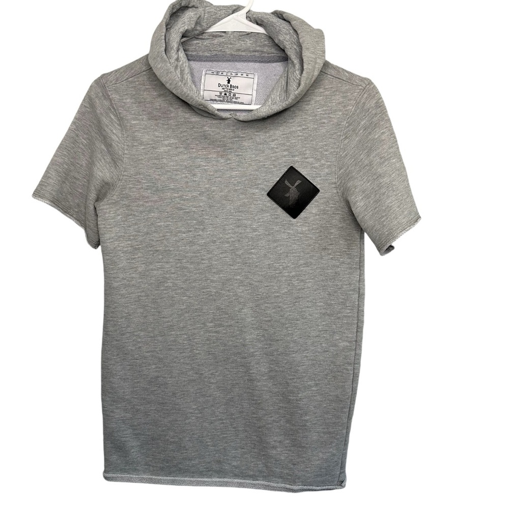 Dutch Bros SMALL Gray Short Sleeve Hoodie DB 1992